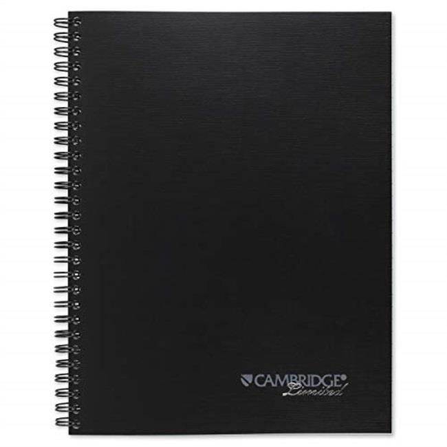 cambridge limited business notebook, legal ruled,65/8" x 91/2" page size, 80 sheets , wirebound, black 06672