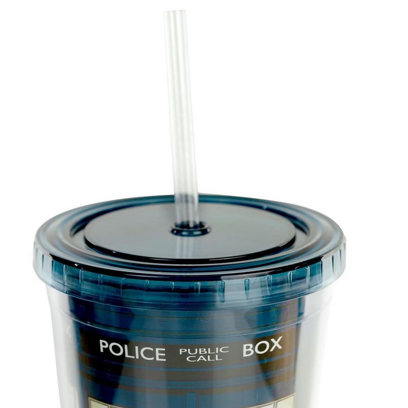 Seven20 Doctor Who TARDIS 22 Oz Acrylic Travel Tumbler With Lid & Straw