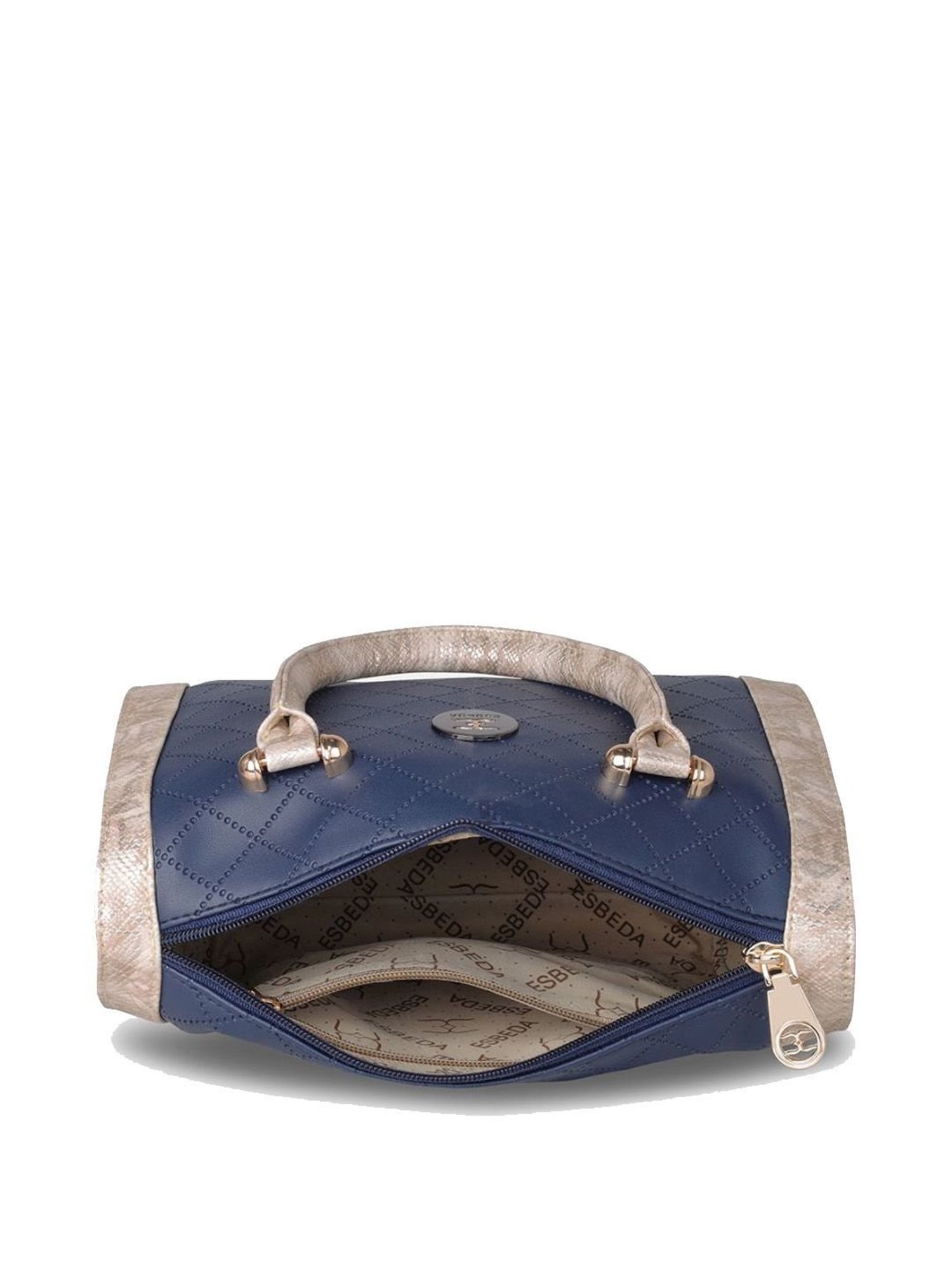 Esbeda Blue PU Solid Handbag