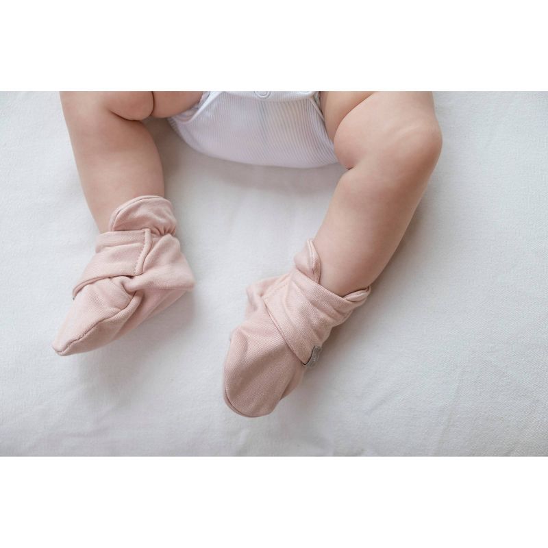 Goumi Baby Girls' 2pk Organic Cotton Abstract Floral Boots - Pink 0-3M