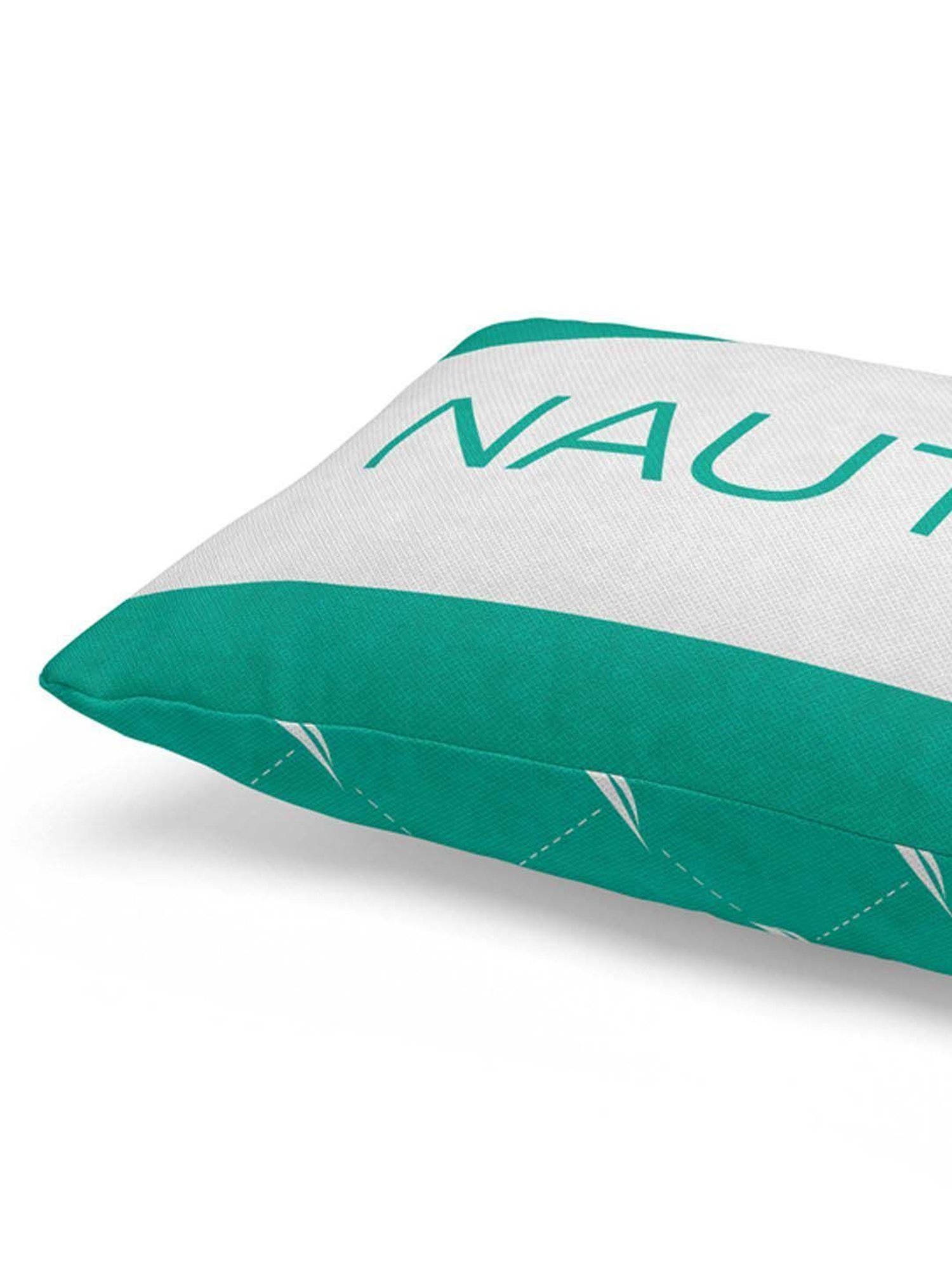 Nautica Logo Stripe Mint Microfibre 300 GSM Premium Cushion Covers - Set of 2