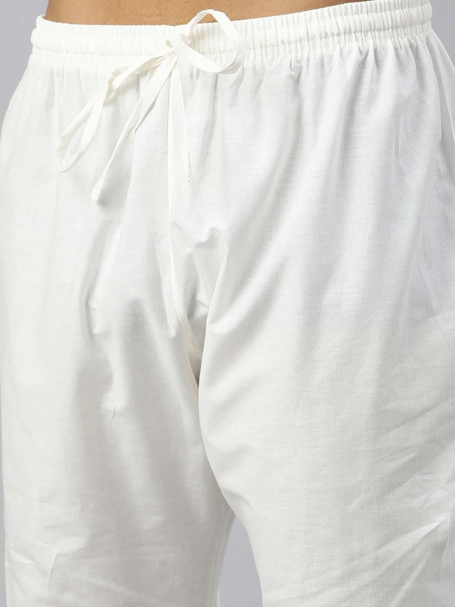 Manthan Peach & White Regular Fit Self Design Kurta & Churidar Set