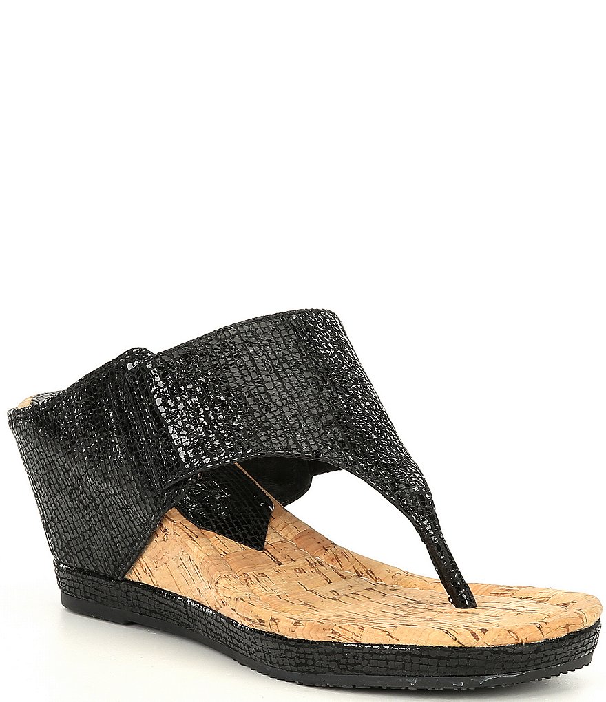 Donald Pliner Malone Leather Wedge Sandals