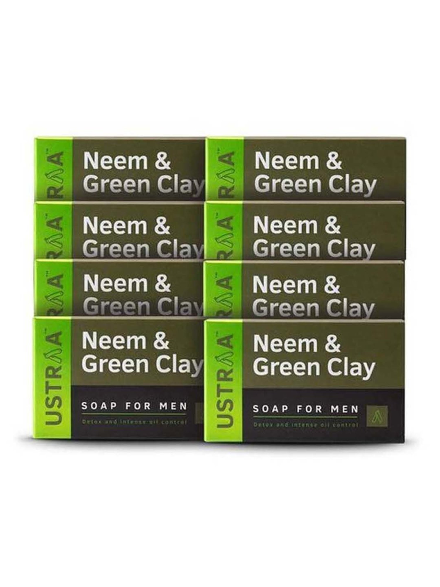 Ustraa Neem & Green Clay Soap (Pack of 8)