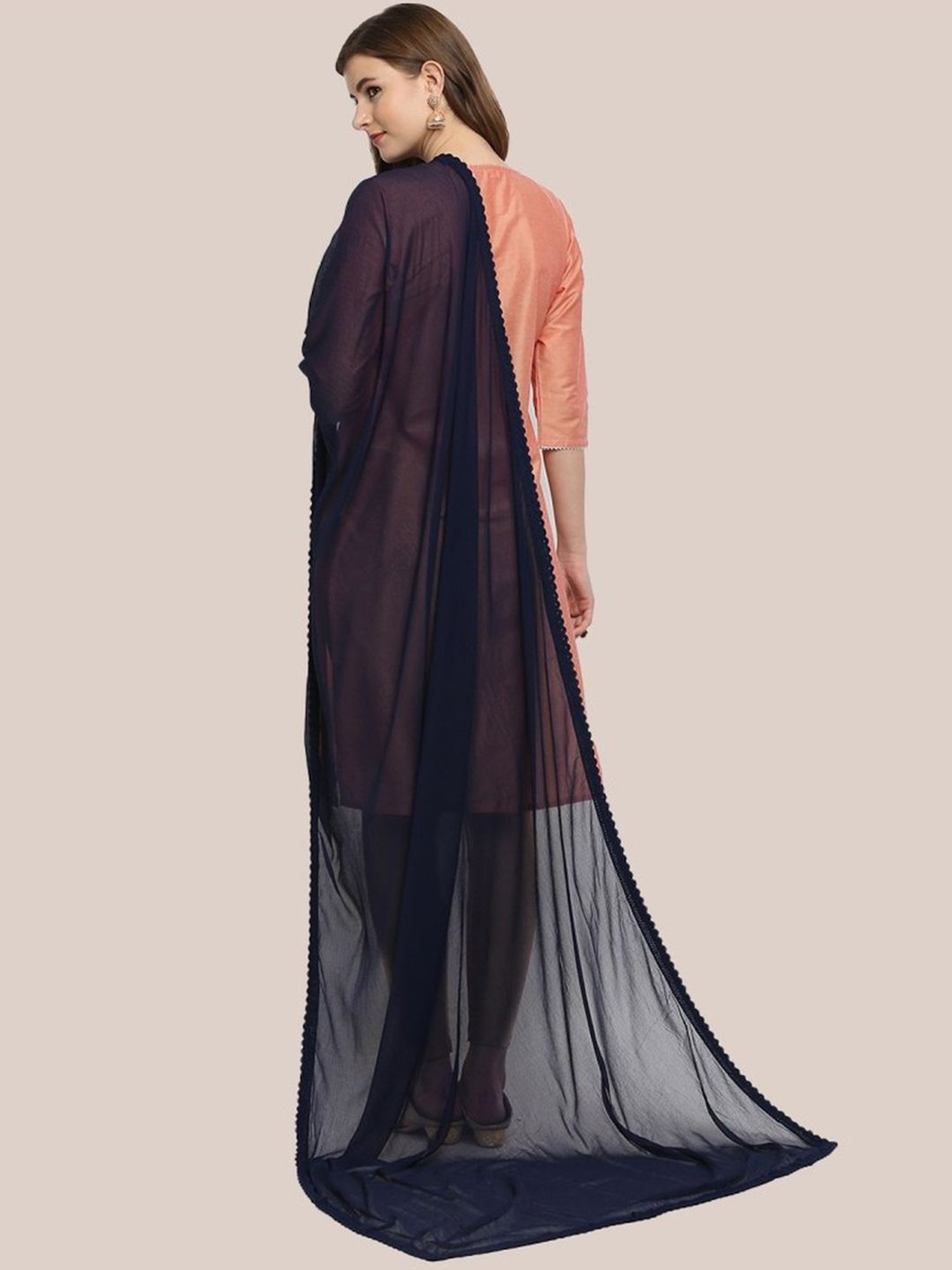Dupatta Bazaar Navy Blue Dupatta