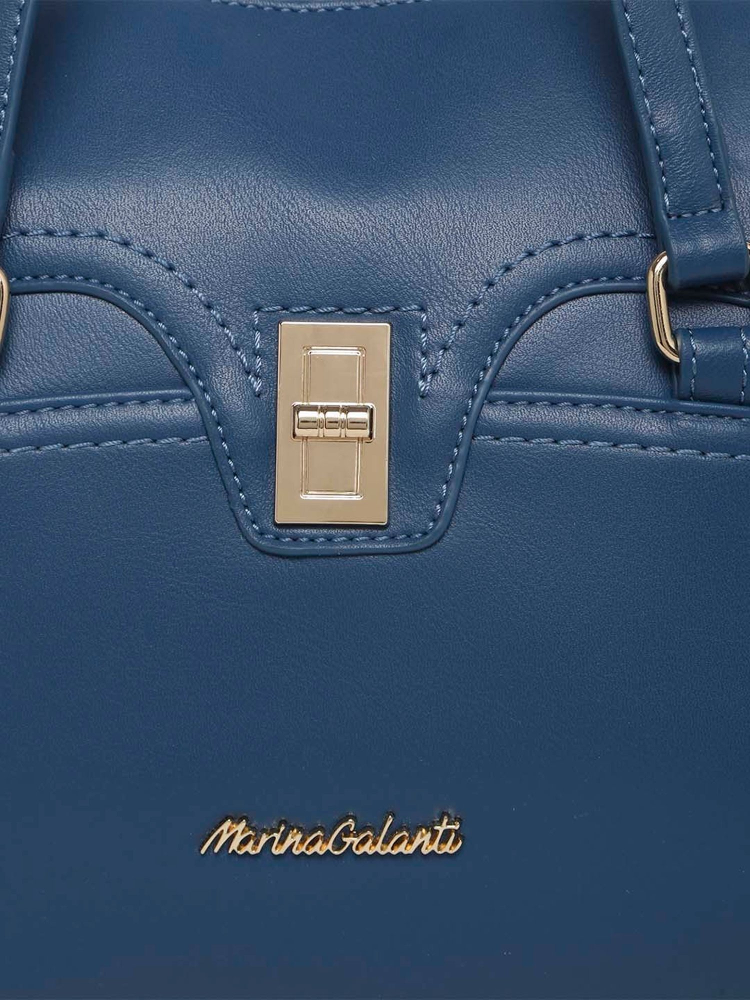 Marina Galanti Blue Solid Medium Shoulder Bag
