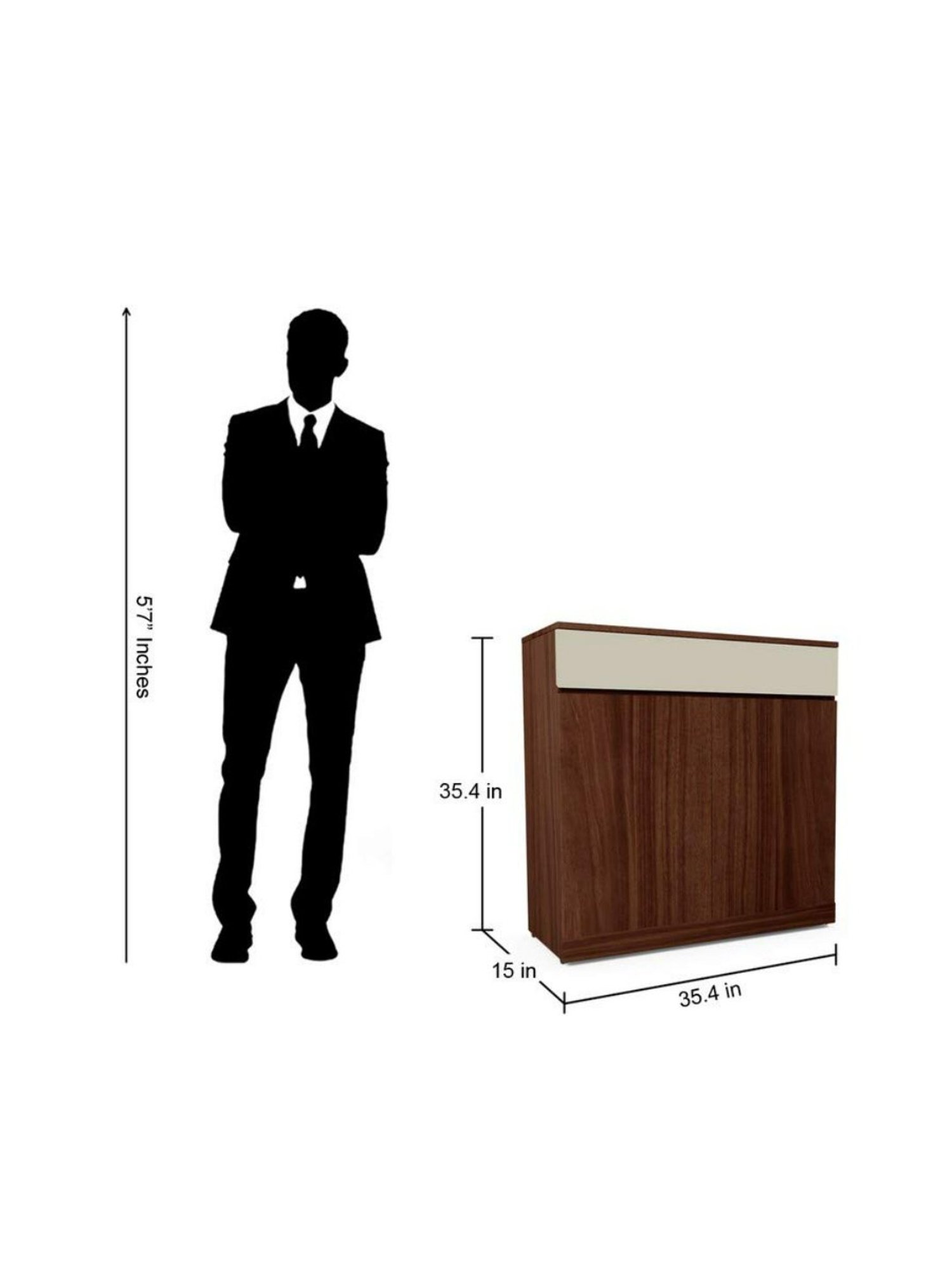 Godrej Interio Meraki 16-Pairs ?Beige & Brown ?PLT Shoe Cabinet