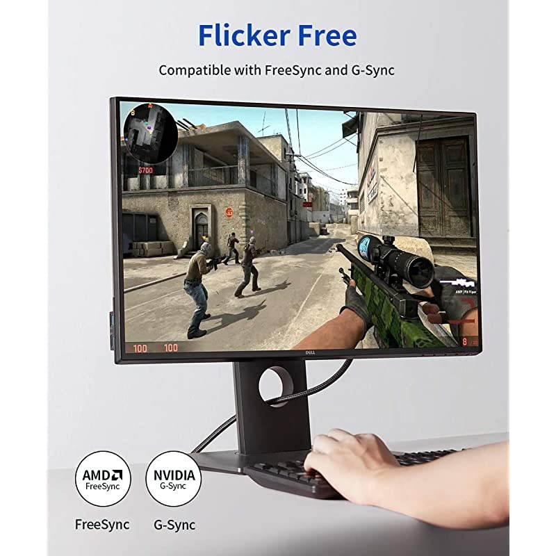 DisplayPort to DisplayPort Cable 10ft  12 DP Cable 4K60Hz 2K165Hz 2K144Hz GoldPlated Braided Ultra High Speed DisplayPort Cord for Laptop PC TV etc Gaming Monitor DP Cable Red