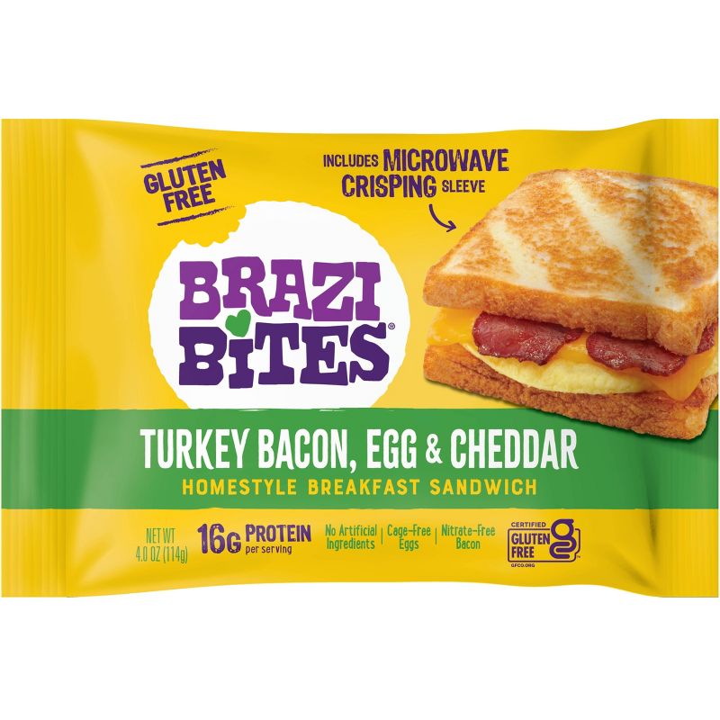 Brazi Bites Frozen Breakfast Sandwich Turkey Bacon Egg & Cheese - 4oz