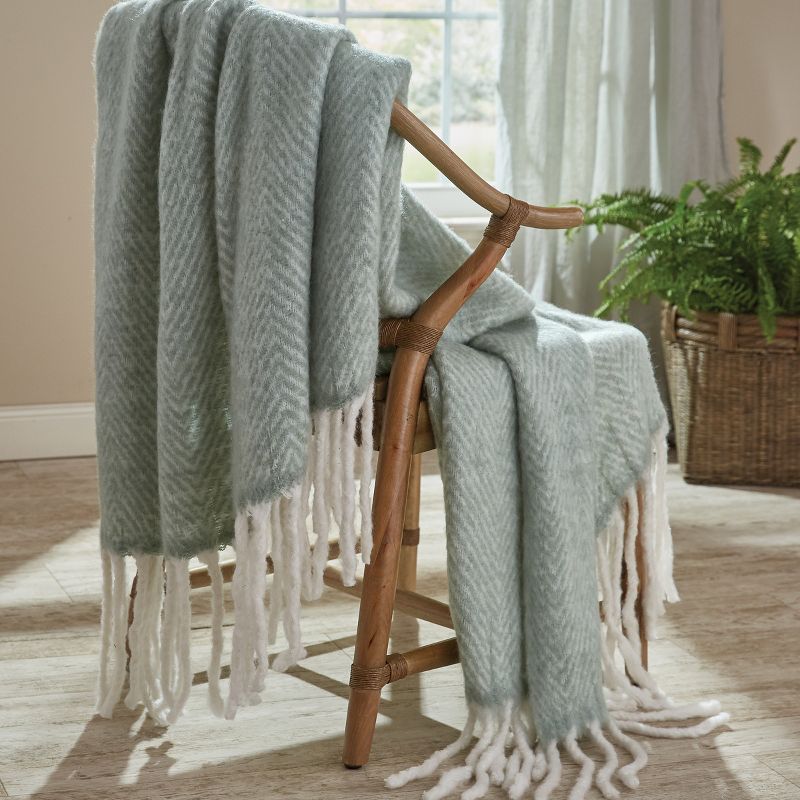 Split P Rowan Throw - 60'' L - Seafoam