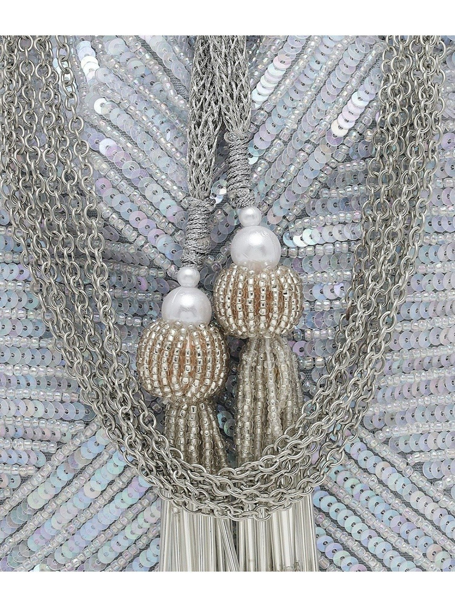 Tarini Nirula Grey Embellished Small Potli