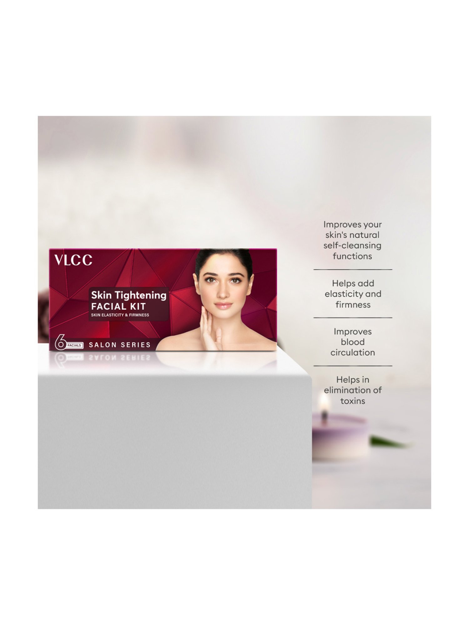 VLCC Skin Tightening Facial Kit (6 Facials) - 240 gm + 12 ml
