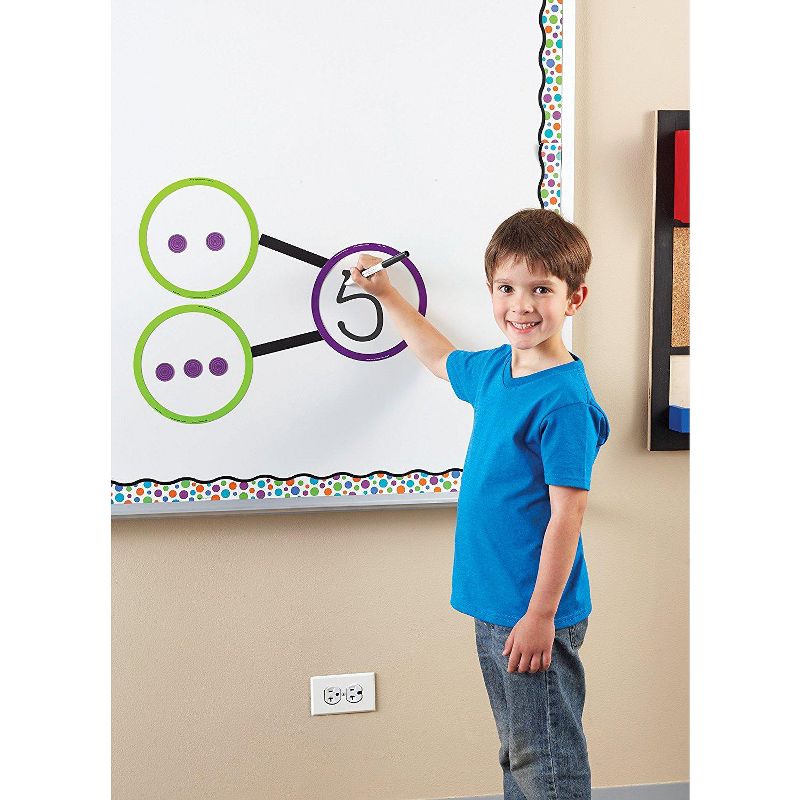 Learning Resources Giant Magnetic Number Bonds, Sticks to Whiteboard, 55 Pieces, Grades K+