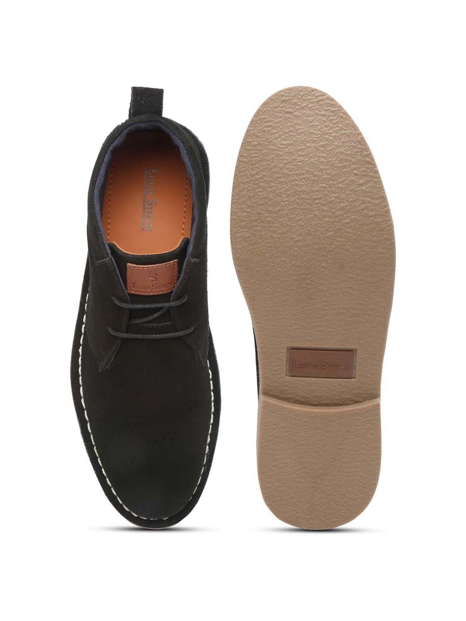 Louis Stitch Men's Jet Black Chukka Boots