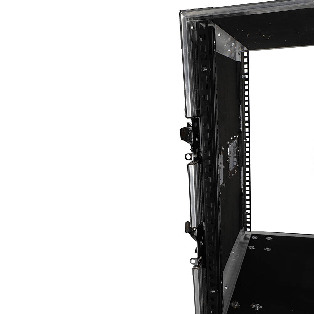 19 Inch Space Rack Case Single Layer Double Door 12U DJ Equipment Cabinet Black
