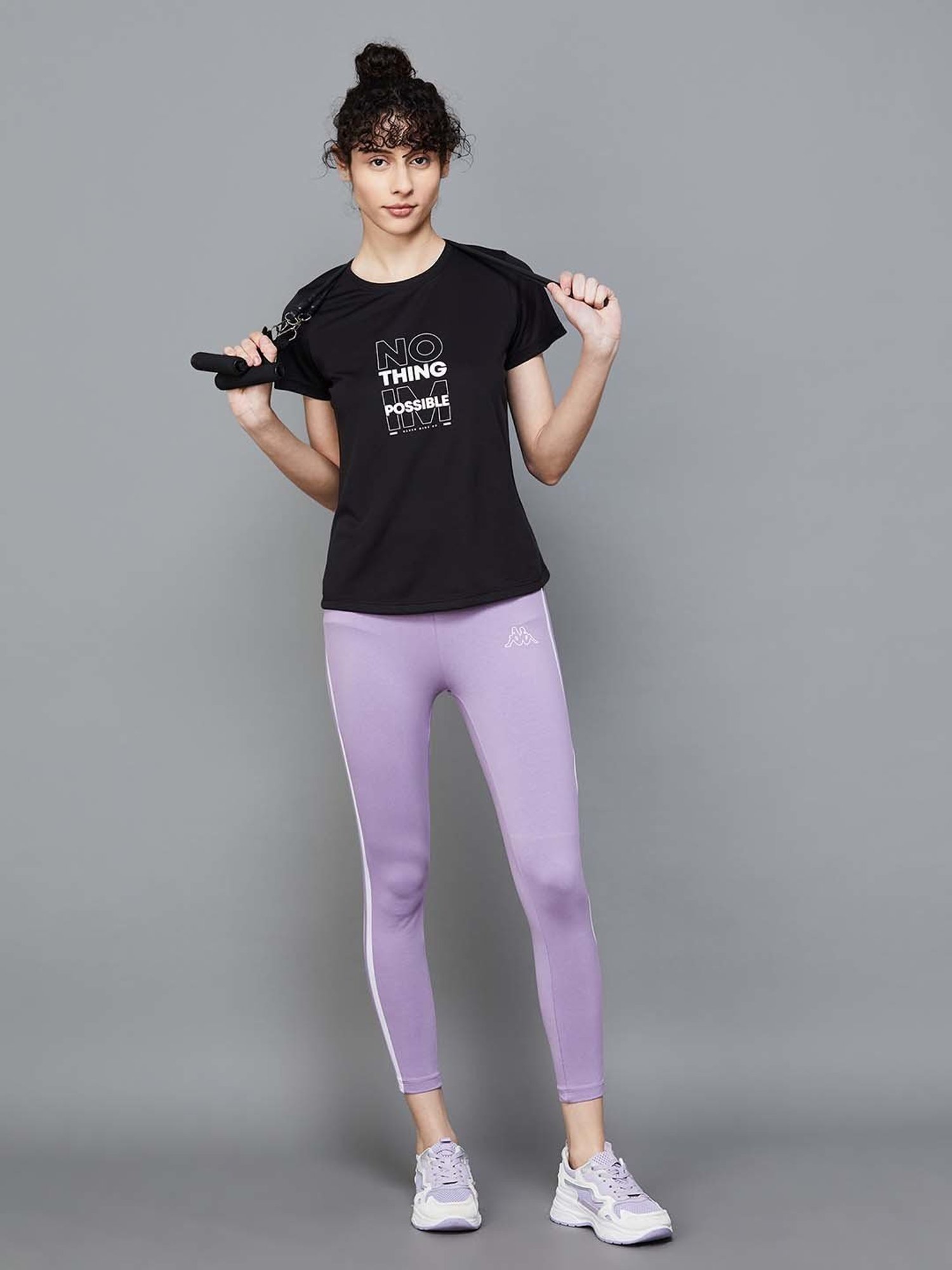 KAPPA Black Printed Sports T-Shirt