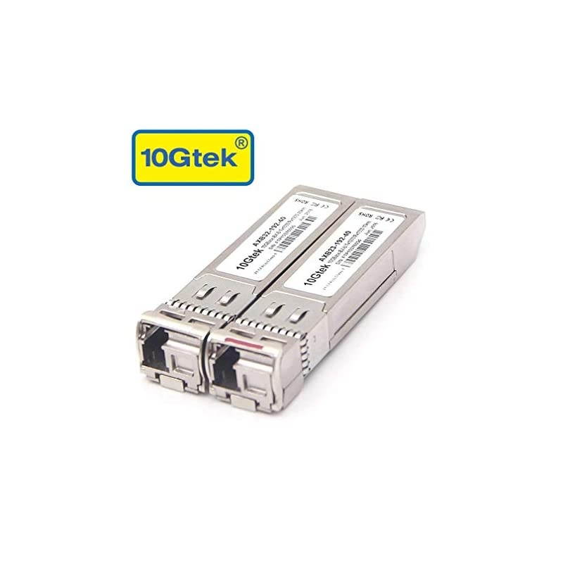 Pir of 10G SFP+ Bidi Trnsceiver 10GBseBIDI 1270nm1330nm SMF up to 40km Comptible with Cisco SFP10GBX40DISFP10GBX40UI Ubiquiti Mikrotik DLink Supermicro Netger nd More