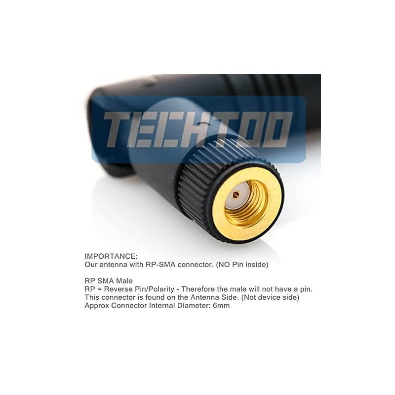 9dBi Omni WiFi Antenna with RP-SMA Connector for Wireless Network Router/USB Adapter/PCI PCIe Cards/IP Camera/Wireless Range Extender(3-Pack)