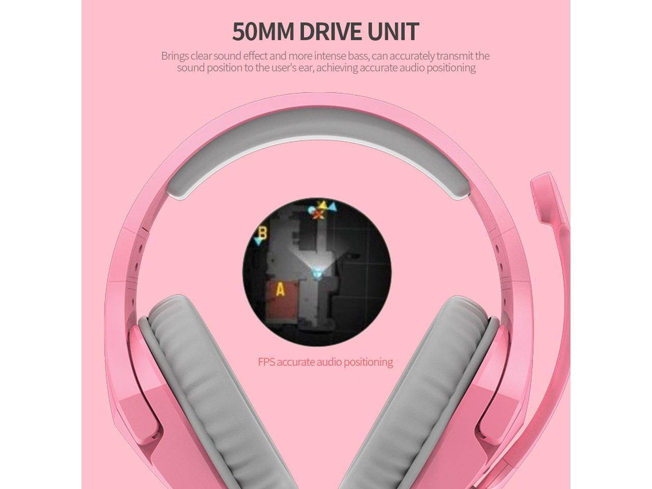 HyperX Cloud Stinger Head-mounted Gaming Headset with Noise Reduction Microphone for PC Game Console Cellphone Pink