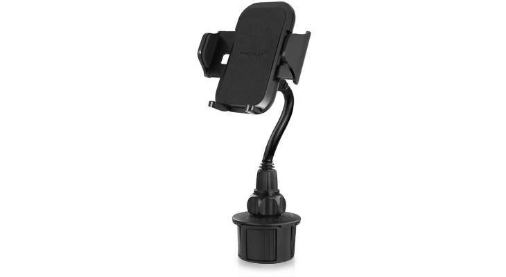 Macally Extra-Long Adjustable Automobile Cup Holder Mount for Smartphones and most GPS MCupXL