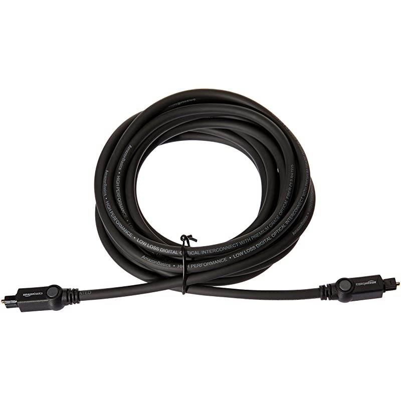 CL3 Rated Optical Audio Digital Toslink Cable 15 Feet