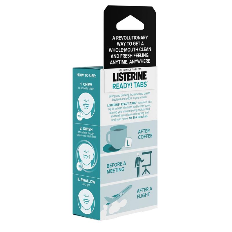 Listerine Ready! Tabs Chewable Tablets with Clean Mint Flavor - 24ct