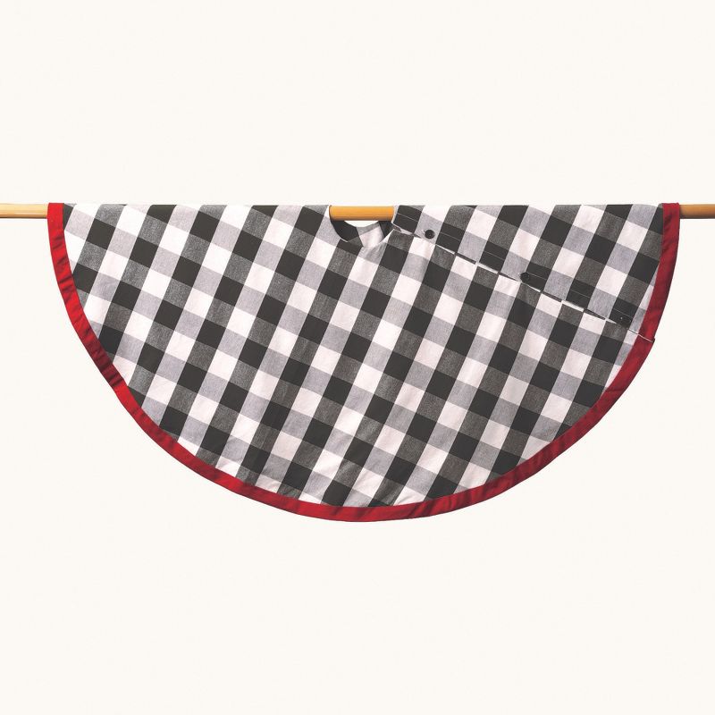 Saro Lifestyle Galvanized Christmas Tree Ring With Gold Rim