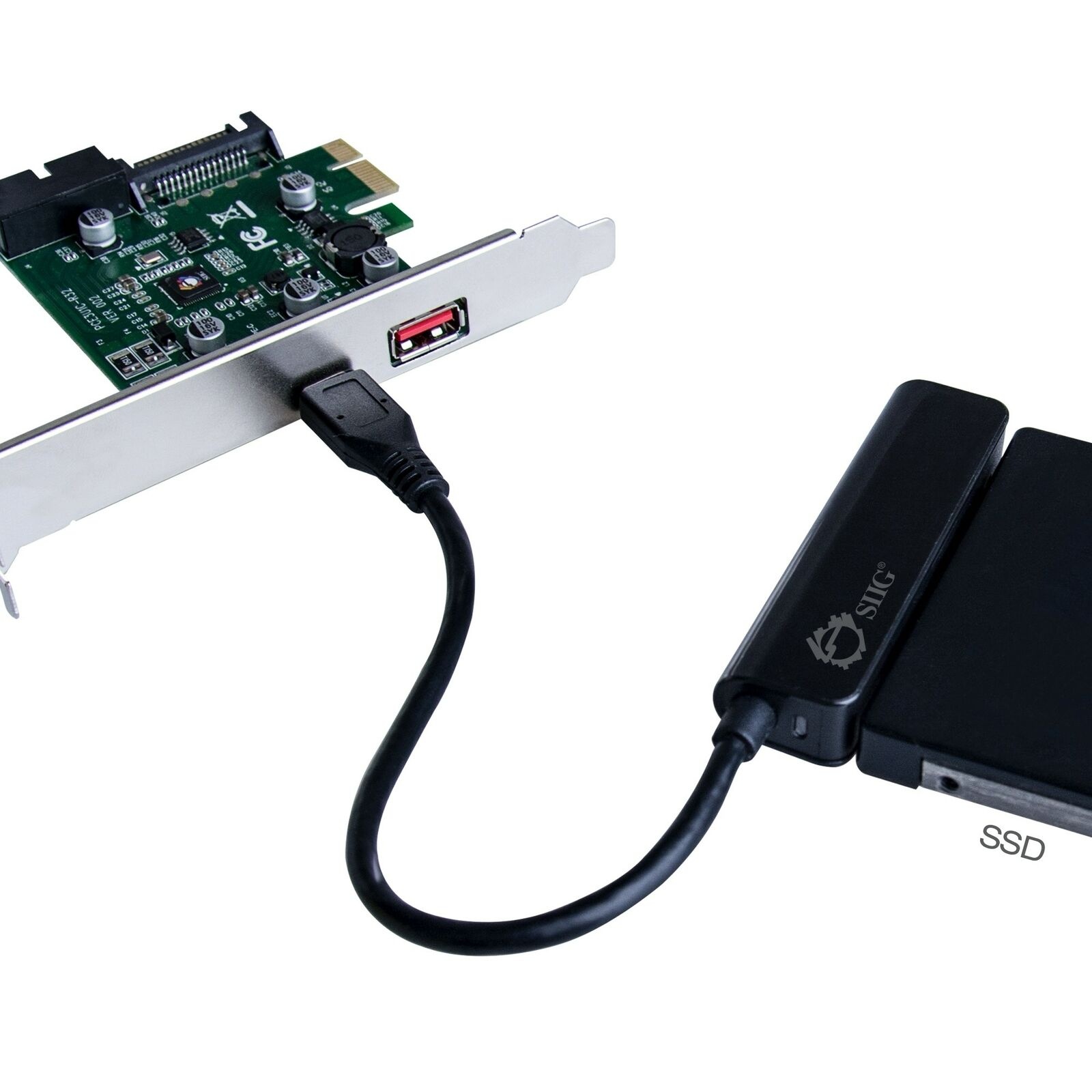 SIIG PCIe Express to USB 3.1 USB-C Type C Dual Port Expansion Card Adapter