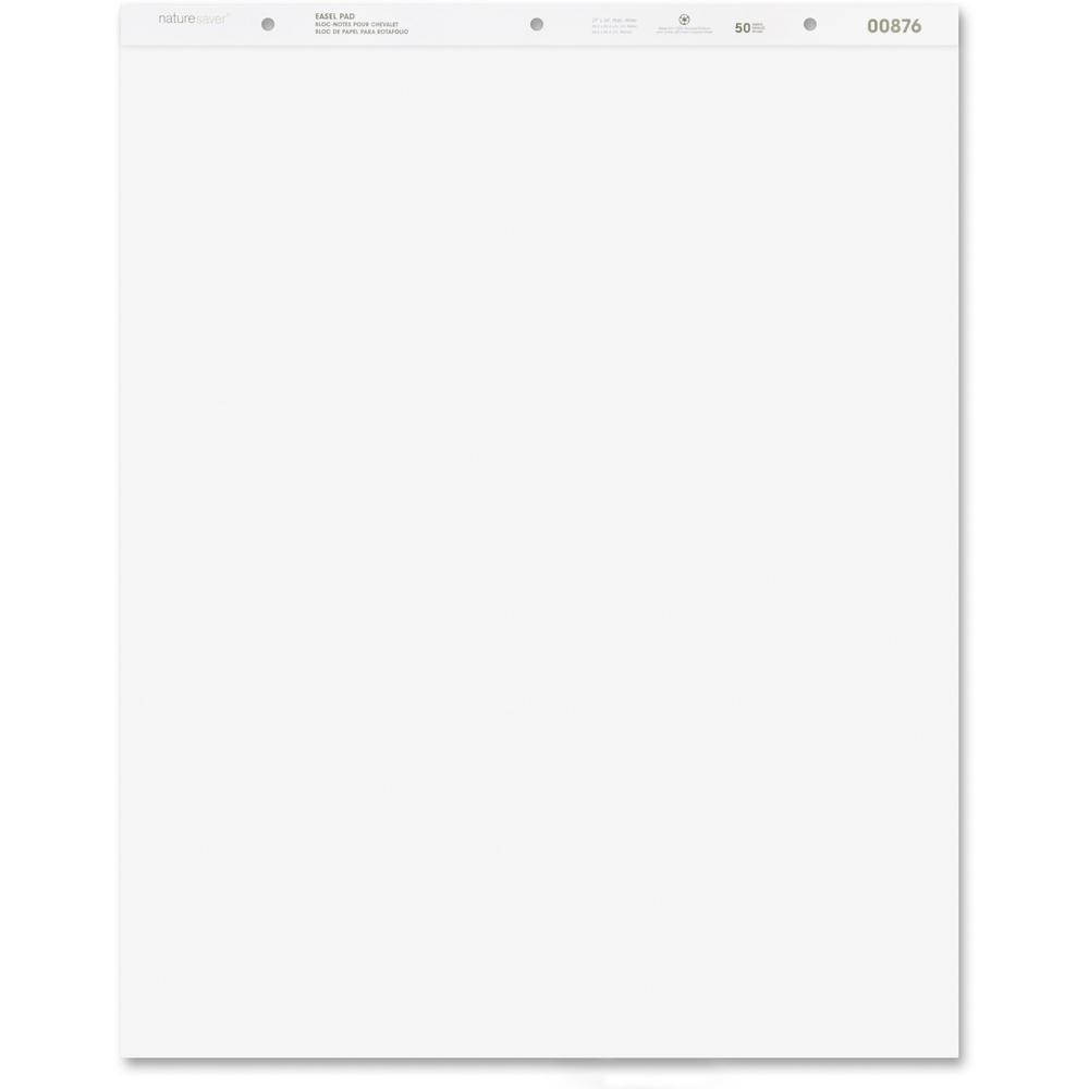 Easel Pad Plain Ruled 50 Sheets 27"x34" 2/CT White