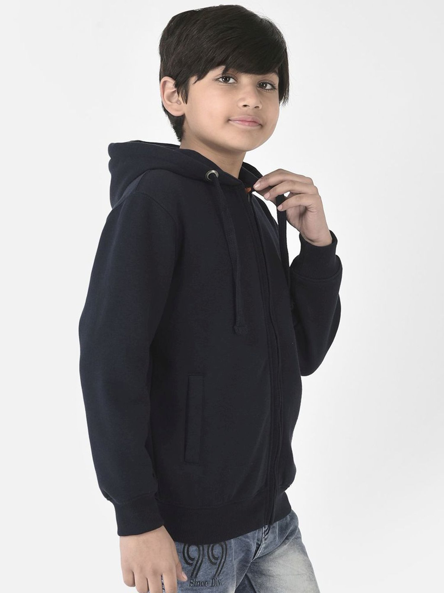 Crimsoune Club Kids Navy Regular Fit Full Sleeves Sweatshirt