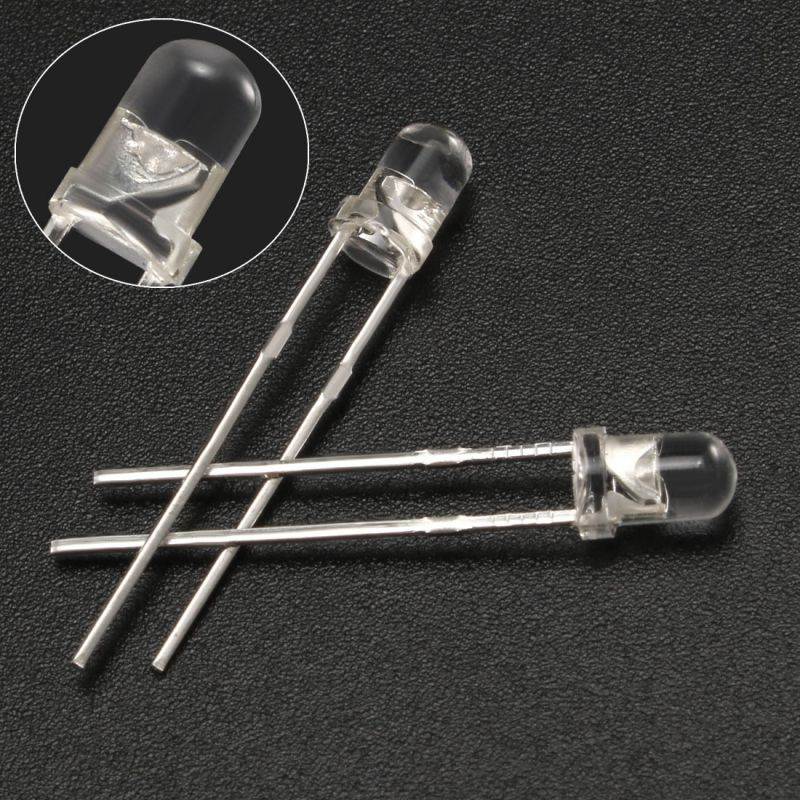 200Pcs White 5mm Round Emitting Diode LED Light Lamp 3.0-3.2V