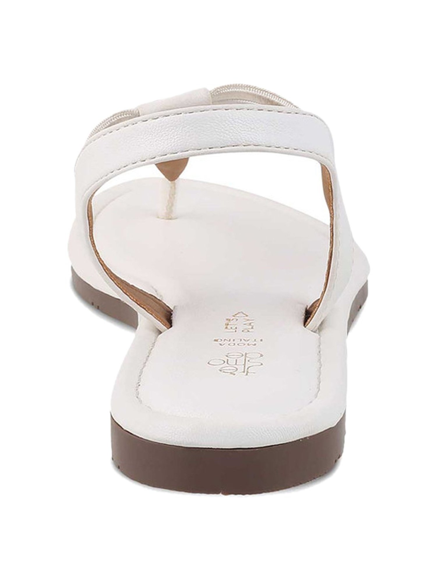 Tresmode Women's White Sling Back Sandals