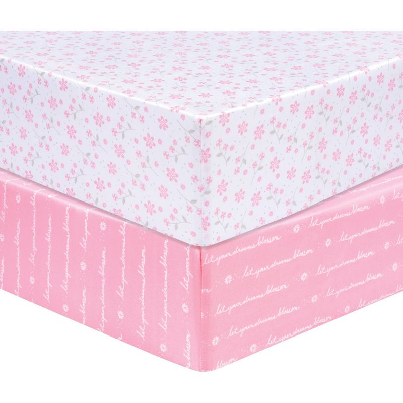 Sammy & Lou Baby 2 Pack Fitted Crib Sheet - Floral
