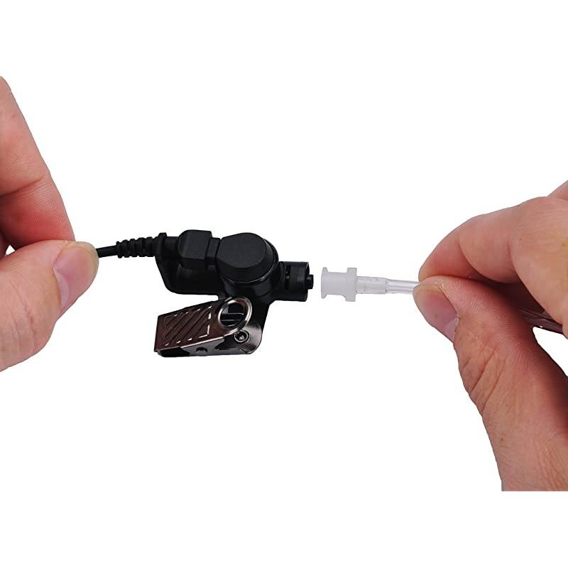 10 Pcs Clear Acoustic Tube Replacement Replacement for Two Way Radio Earpiece, Headset (with Connector 10 Pack)