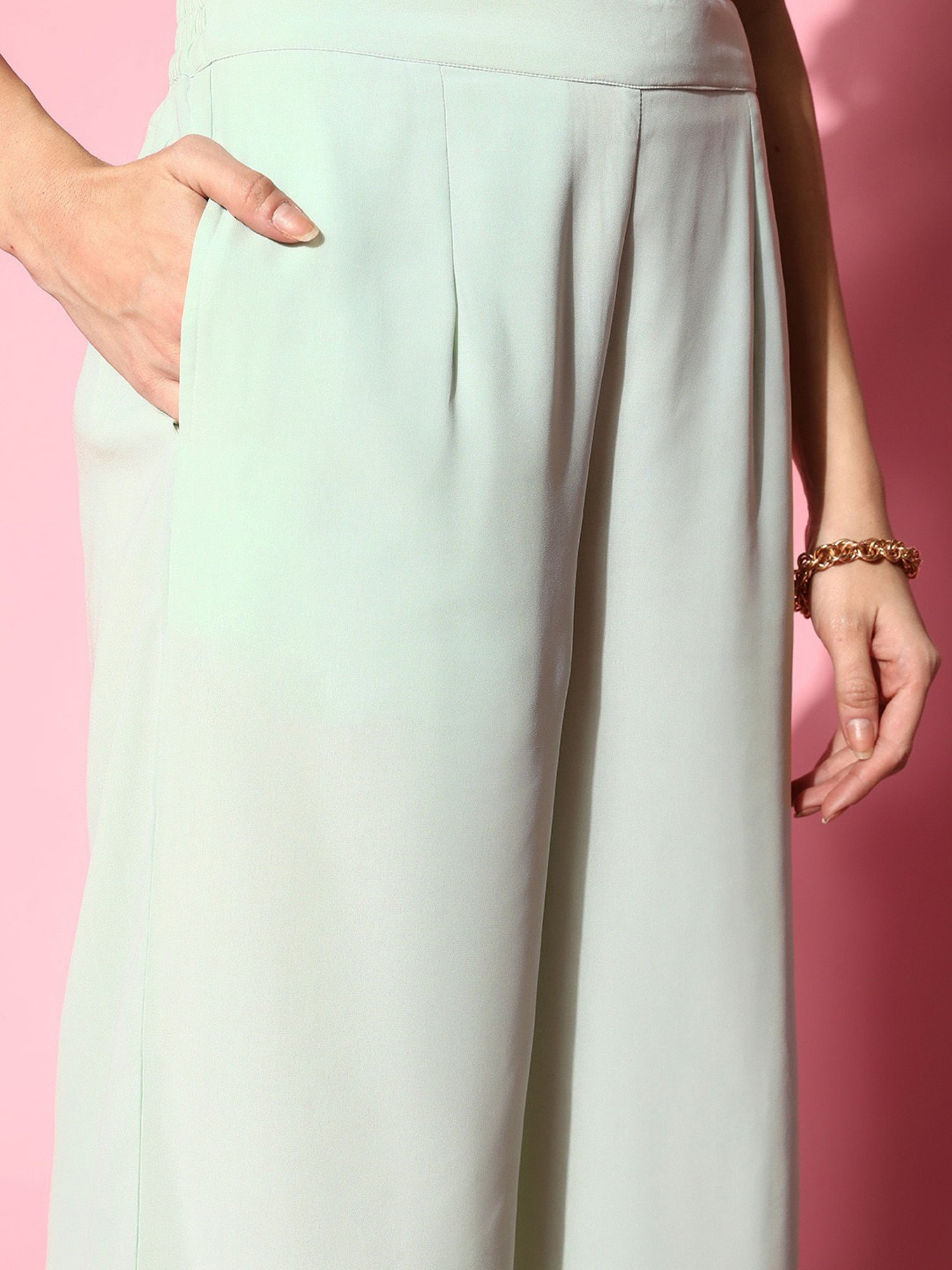 Yufta Sea Green Floral Print Co-ord Set