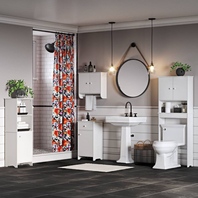 Linen Cabinet with Open Cubbies White - RiverRidge Home