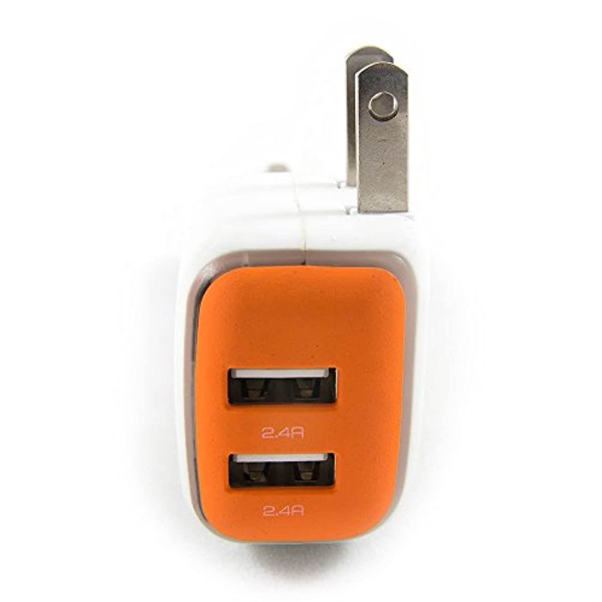 DualX Dual USB Charger for Car And Home by RapidX - Orange