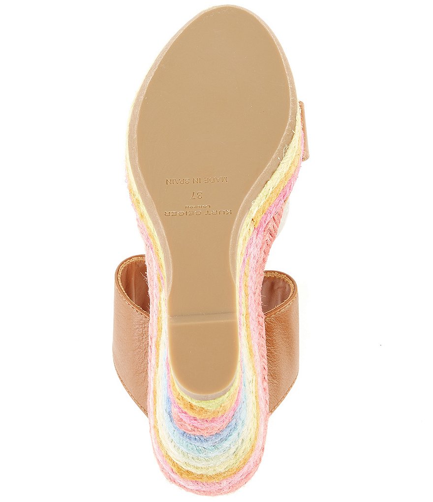 Kurt Geiger London Ariana Leather Rainbow Espadrille Wedges