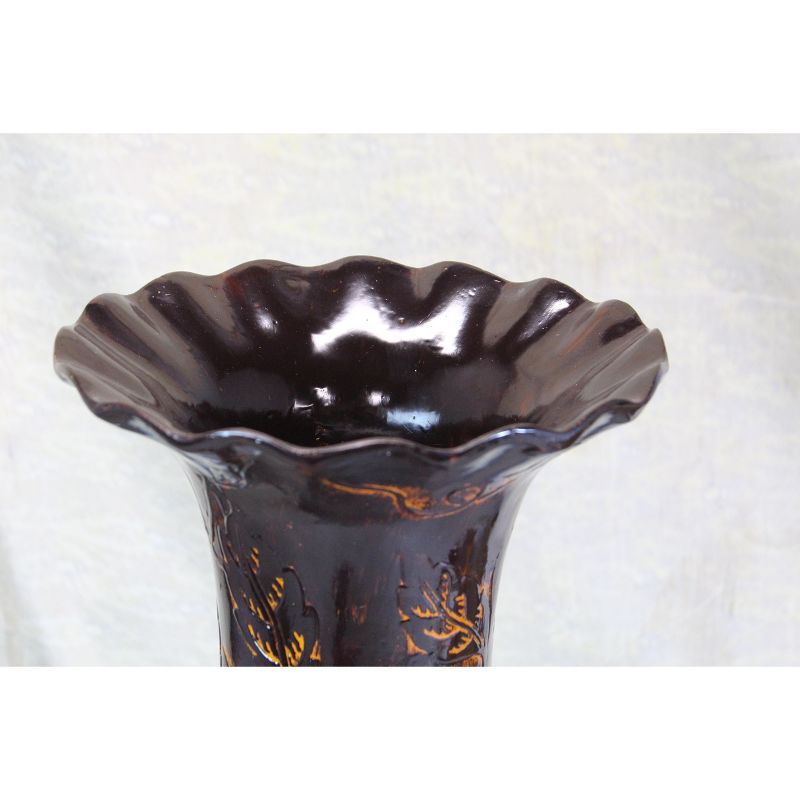 Uniquewise Traditional Brown Trumpet Shaped Floor Vase, 36 Tall