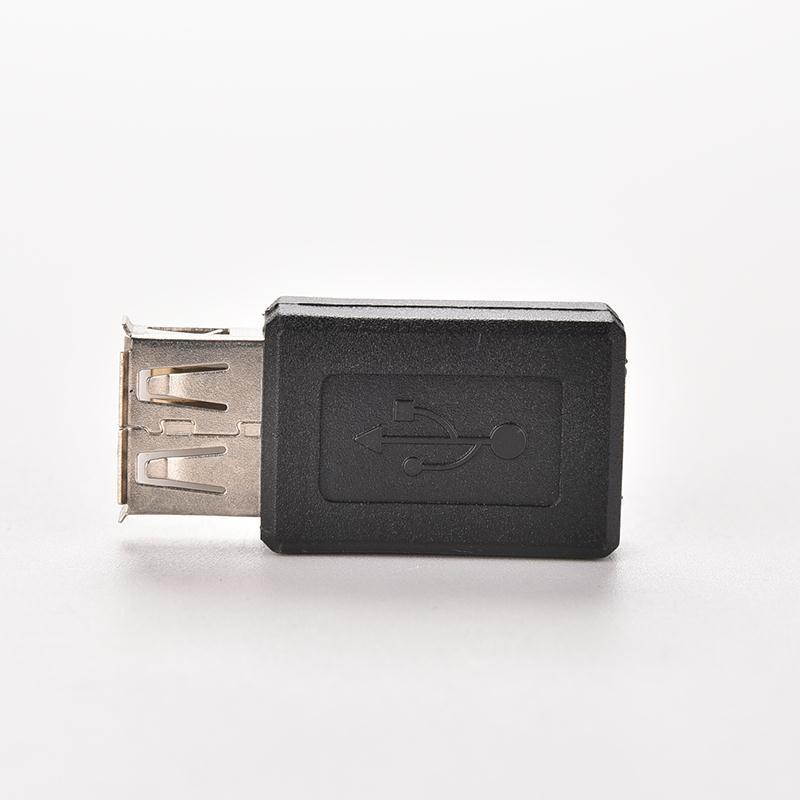 1PC Black USB 2.0 Type A Female to B Female Micro USB 5 Pin Data Cable Adapter Cheap Quality USB Plug Convertor Connector