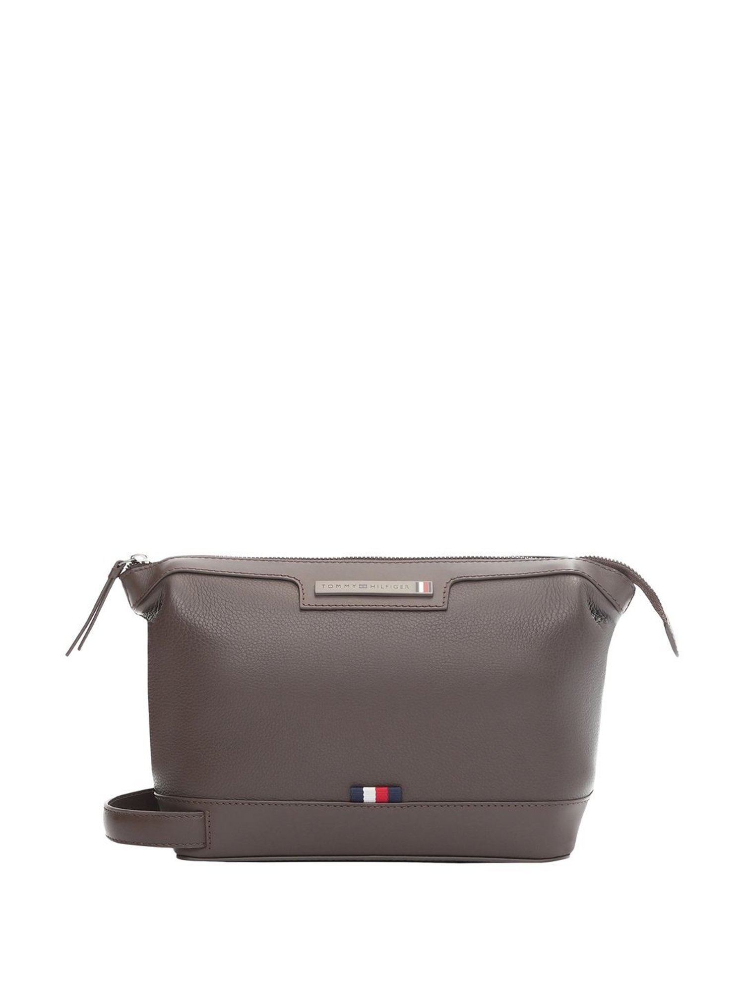 Louis Stitch Brunette Brown Leather Medium Toiletry Pouch