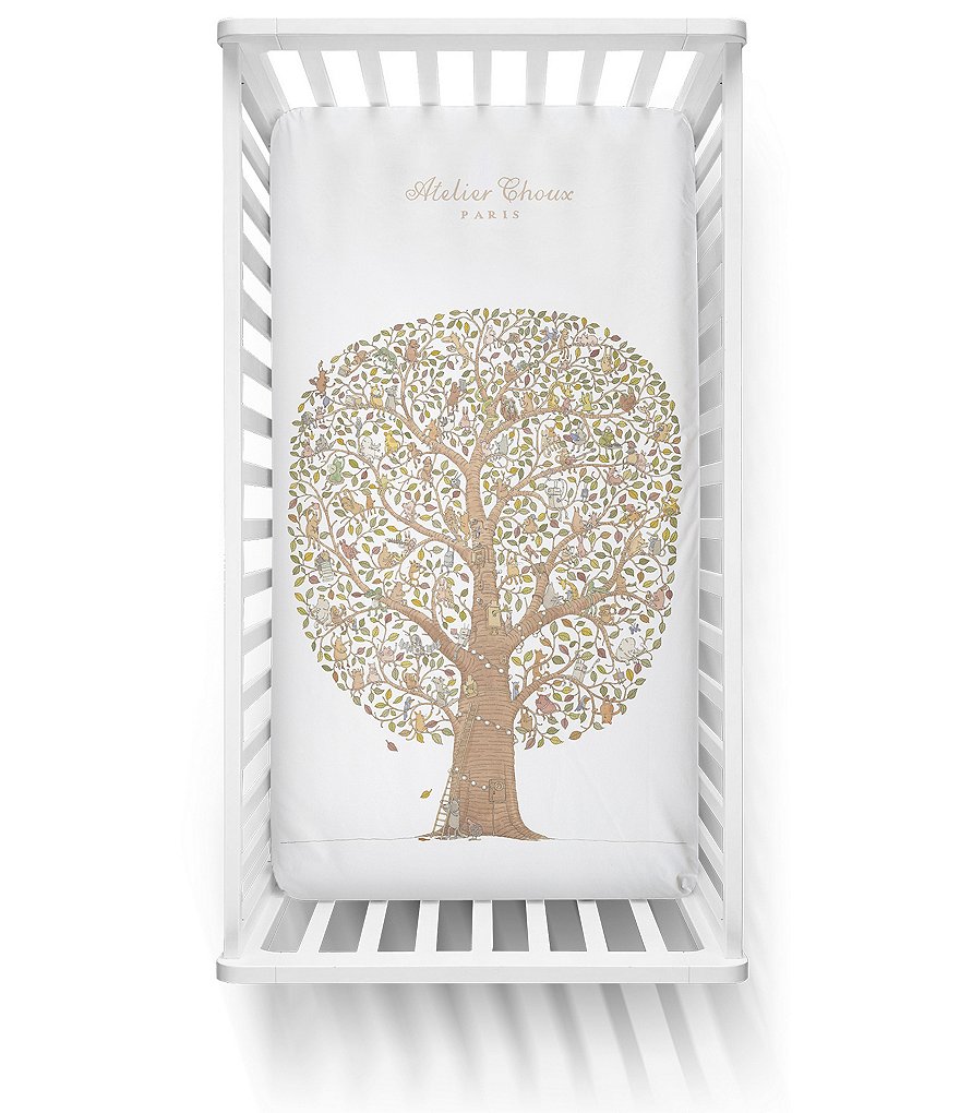 Atelier Choux Paris Friends & Family Tree Fitted Crib Sheets