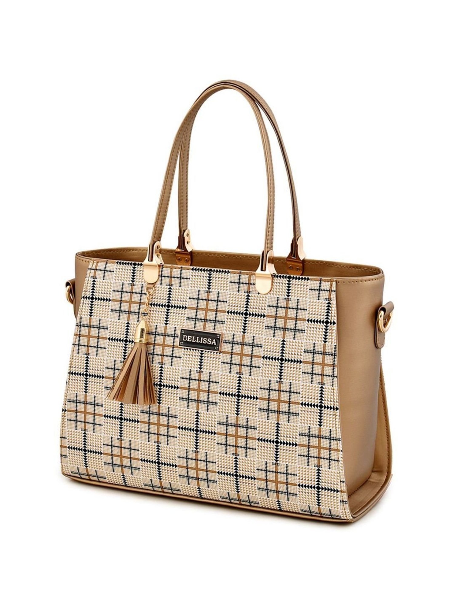 Bellissa Golden Printed Medium Premium Shoulder Handbag