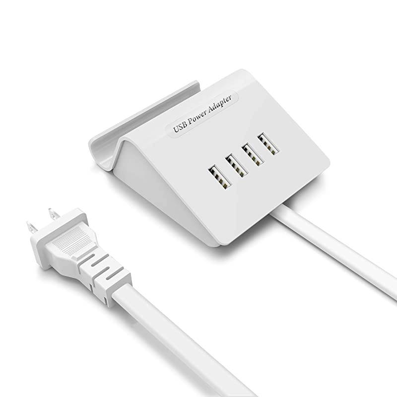 Charging Station, 4 Desktop Charging Station for Multiple Devices Compatible with Smart Phones, Speaker, Power Bank and More