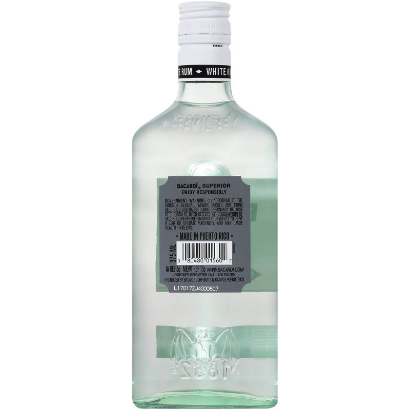 Bacardi Superior White Rum - 375ml Bottle