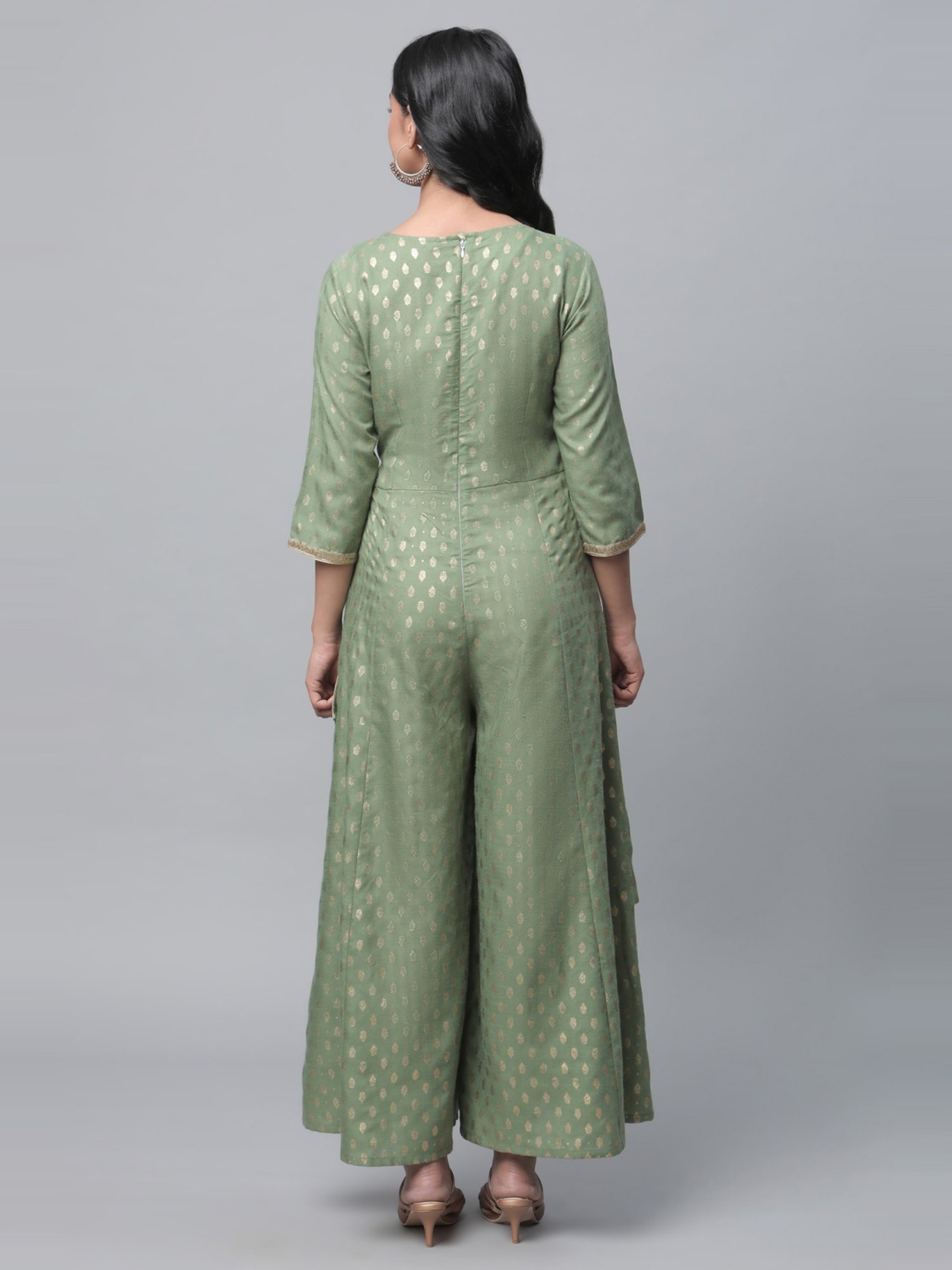 Aurelia Green Printed Jumpsuit