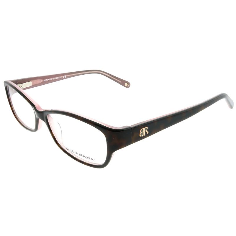 Banana Republic  1K2 Unisex Rectangle Eyeglasses Tortoise Pink 53mm