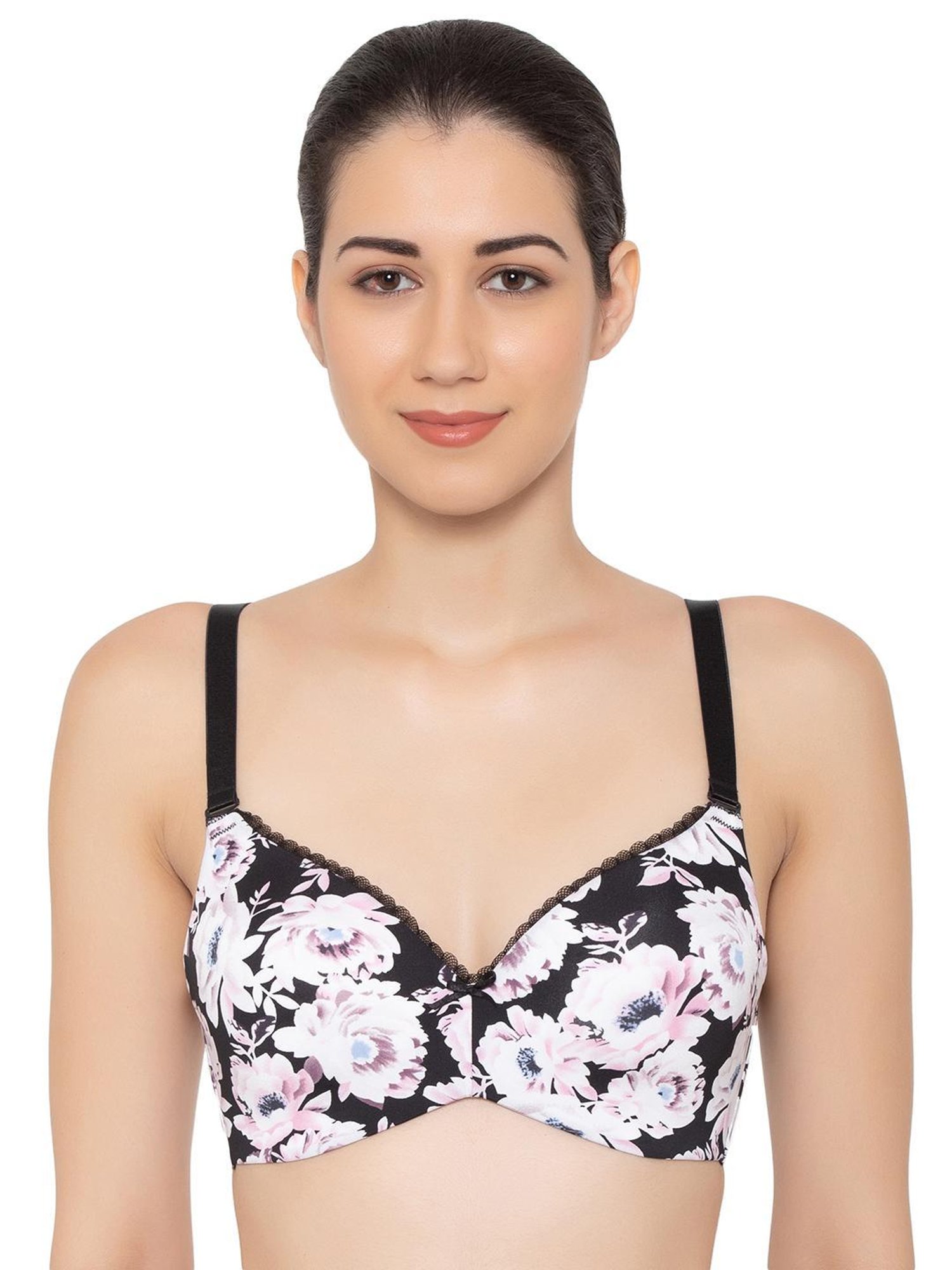 Triumph Black Floral Print Padded Bra