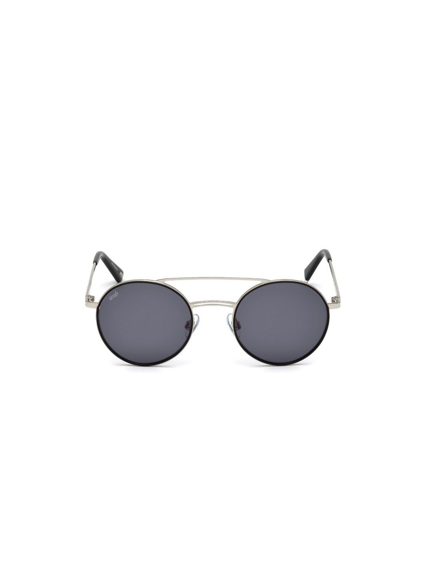 Web Eyewear Grey Round Sunglasses for Women Designed in Italy
