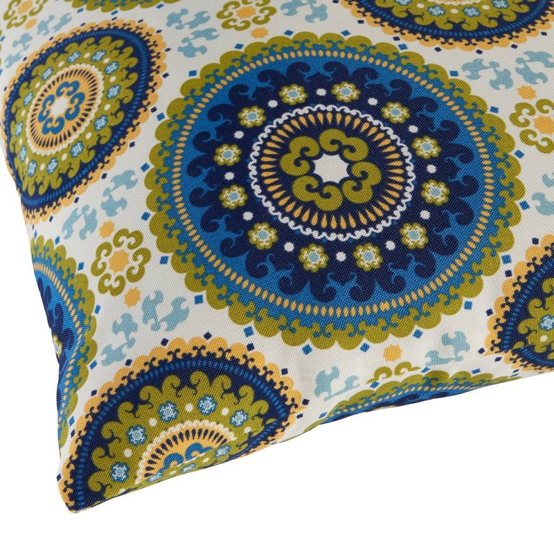 Set of 2 Summer Medallion Outdoor Rectangle Throw Pillows - Kensington Garden